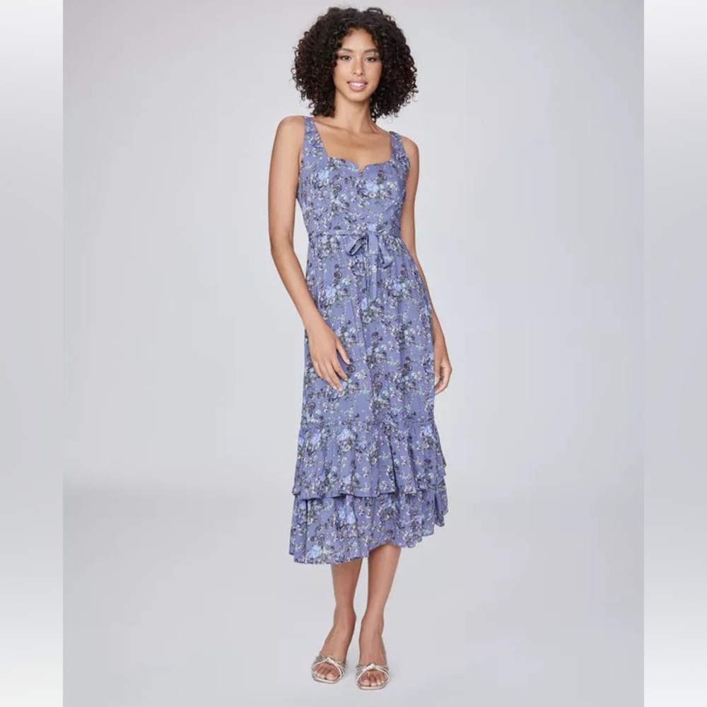 NWOT Paige Michelada Midi Dress in Navy Multi
